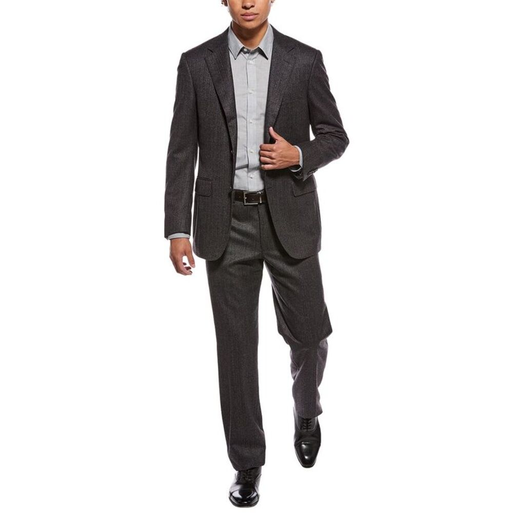 Canali Mens  2Pc Wool Suit, Grey